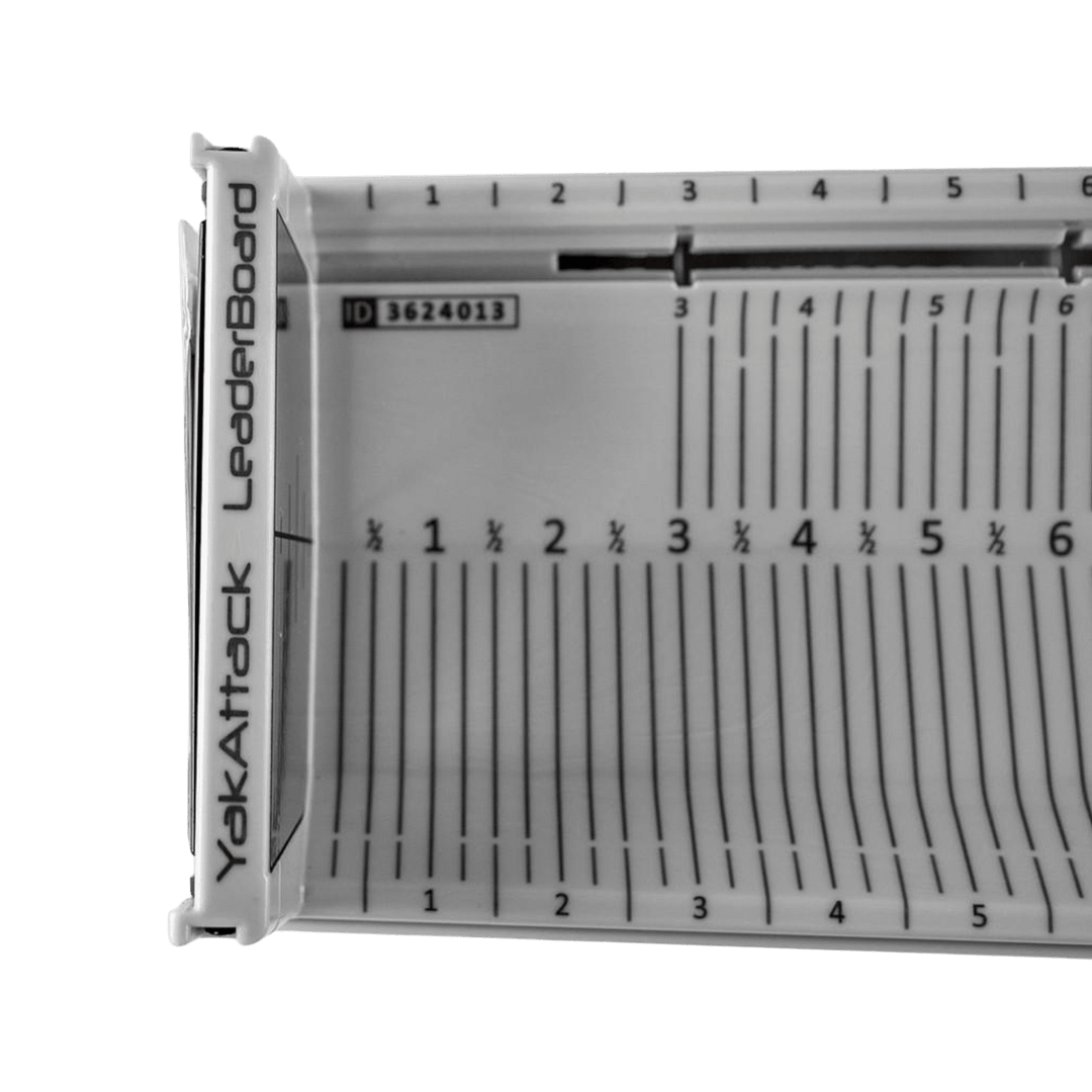 LeaderBoard - 28" Measuring Board with Built-In Identifier Holders and Cull Tabs, Overcast Grey YakAttack 