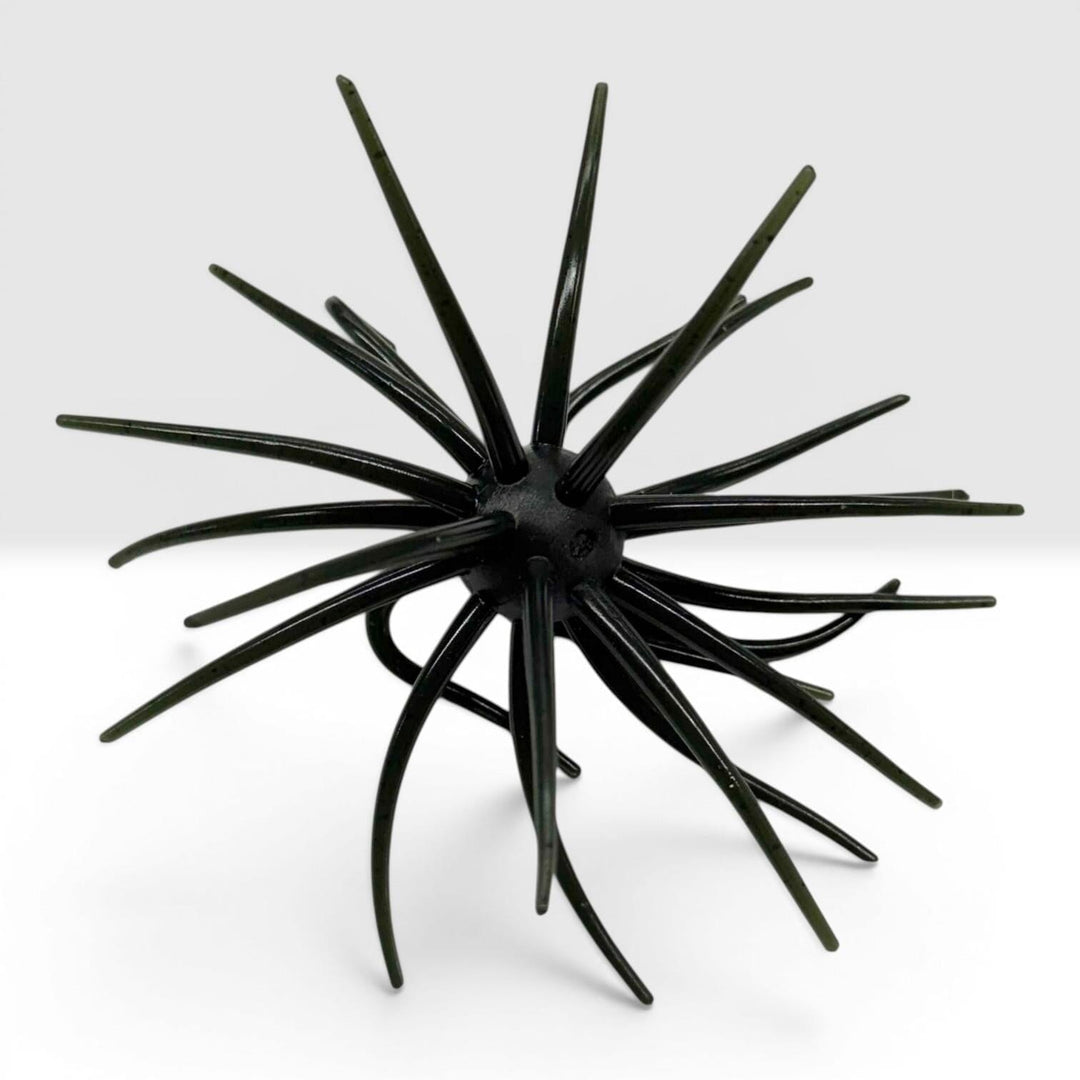 Pro Fish Gear Urchin Soft Plastic Bass Baits – Bass Buffet Collection Line Cutterz Black Licorice 