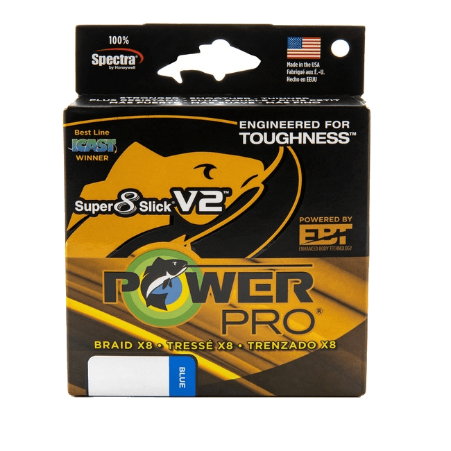 PowerPro Super Slick 8 V2 Braided Fishing Line Fishing Line PowerPro Marine Blue 15 150yd