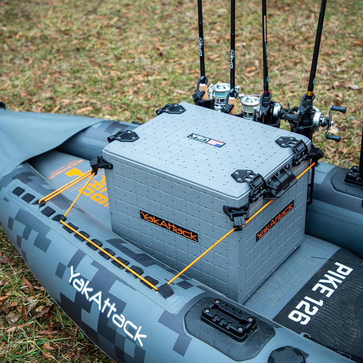 BlackPak Pro Kayak Fishing Crate - 13" x 16", Battleship Grey YakAttack 