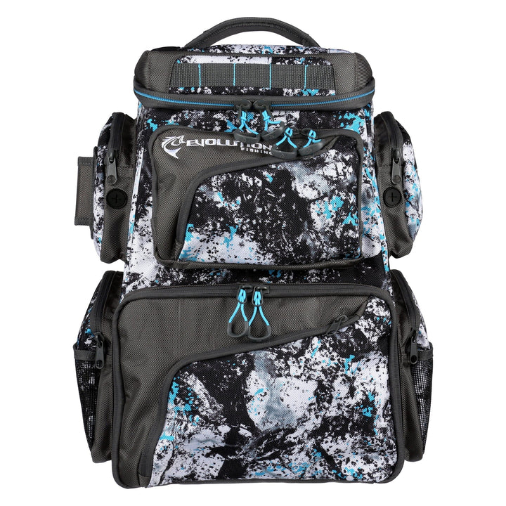 Largemouth 3600 Tackle Backpack with Cooler Top Tackle Storage Evolution Outdoor 