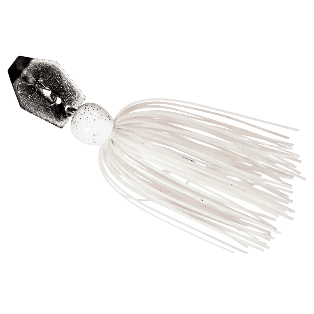 Z-Man - ChatterBait MiniMax Lure Z-Man Fishing Products 1/4oz Pearl Ghost 
