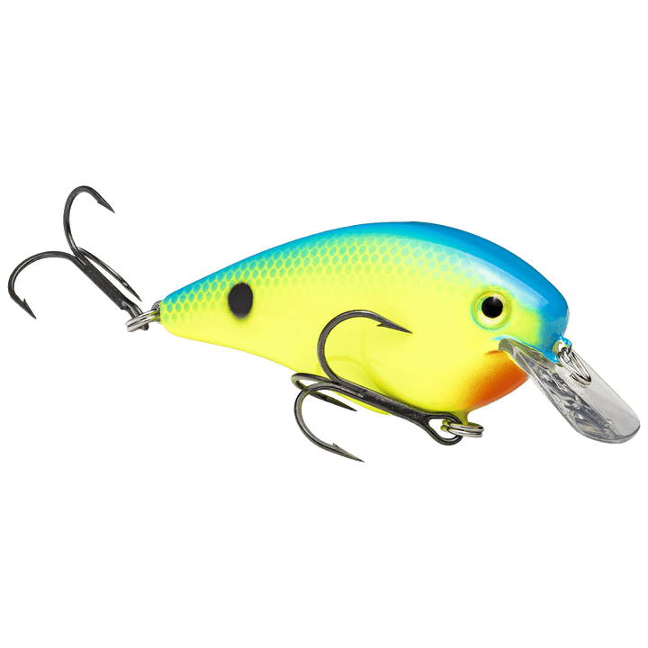 Strike King - KVD Squarebill 2.5 Crankbait Lure Strike King Lure Company Chartreuse / Powder with Blue Back 