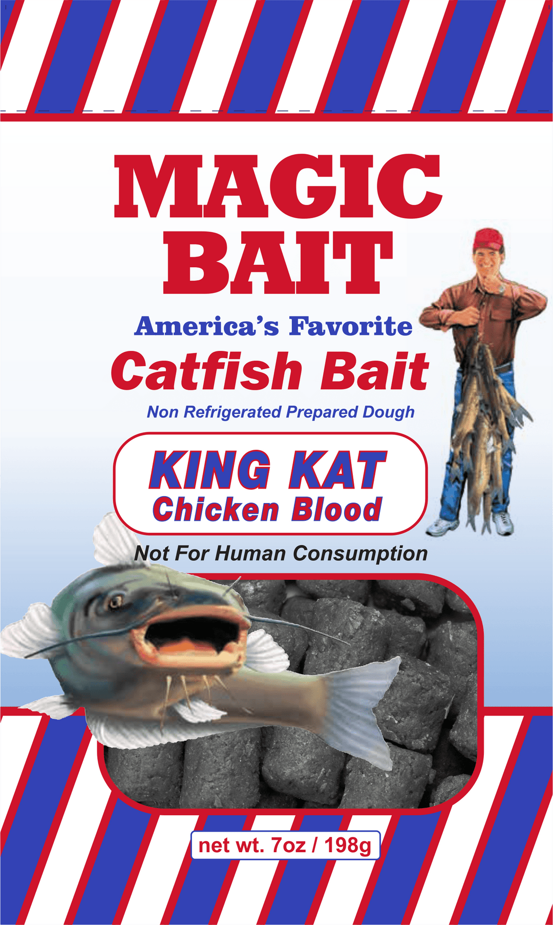 Magic Bait - Catfish Dough Bait 7oz Bag Attractant Magic Bait King Kat Chicken Blood 