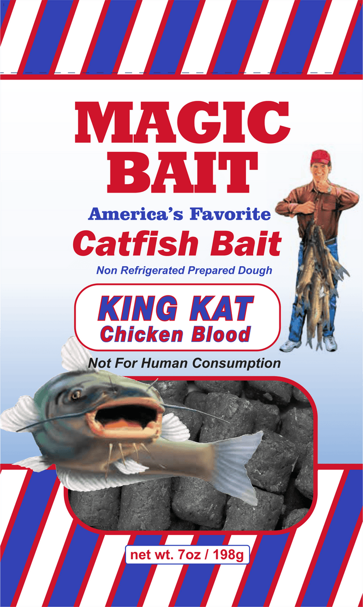 Magic Bait - Catfish Dough Bait 7oz Bag Attractant Magic Bait King Kat Chicken Blood 