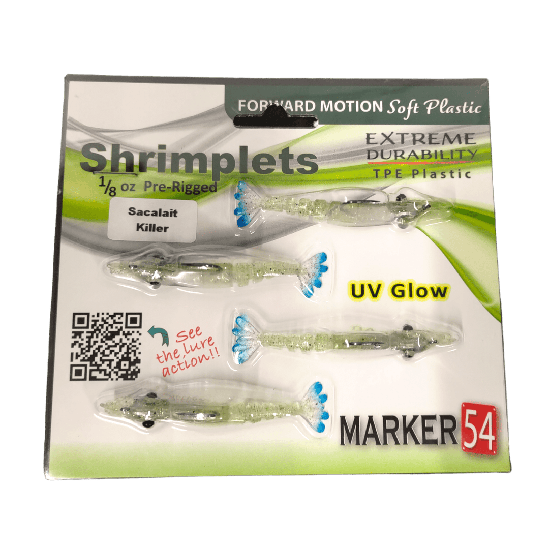 fish stopper soft plastic lure Marker 54 Shrimplets - Soft Plastic Shrimp Lure