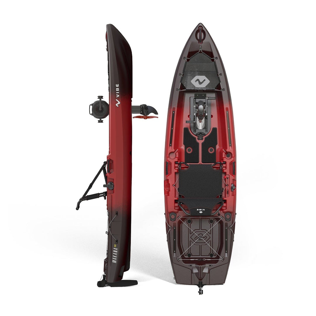 Vibe Makana 100 with Impulse Drive Kayaks Vibe Kayaks Tsunami Red 