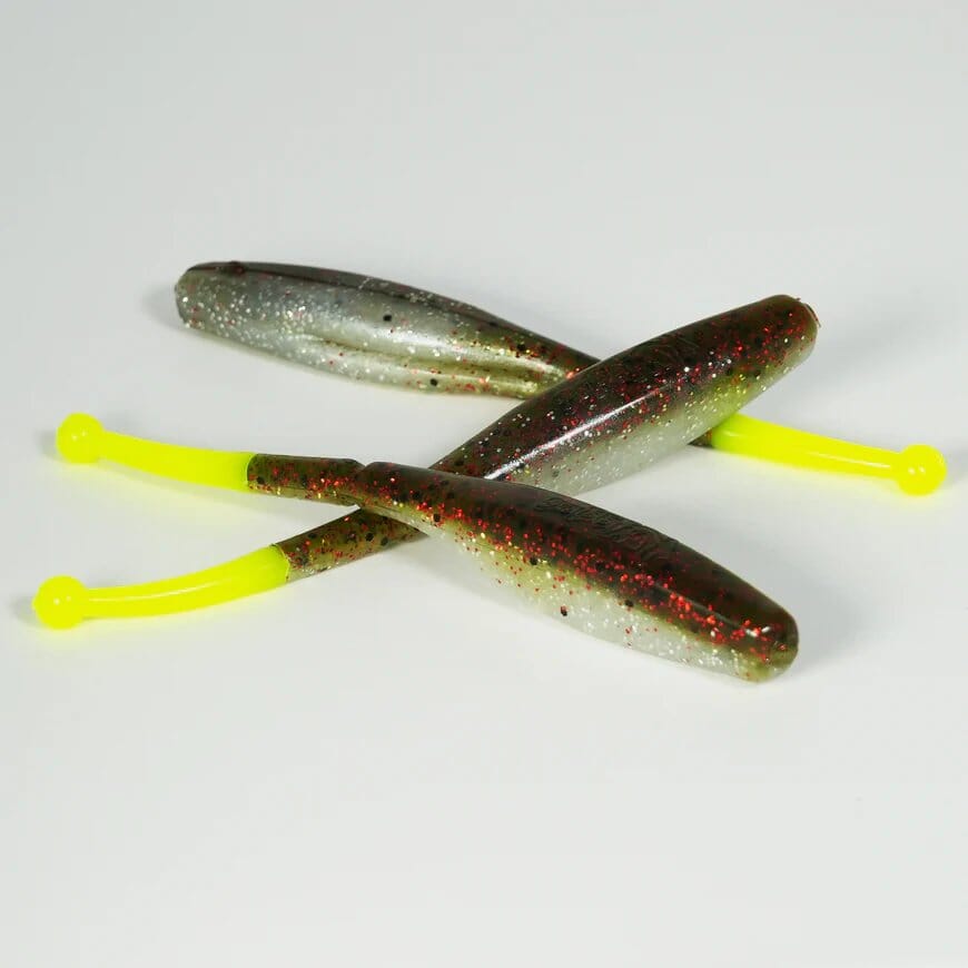 ball tail fishing lures Livingston Critter standing up for bottom contact applications while also reducing sink rates with the use of heavier jigheads Kwigglers Junior Ball Tail Shad