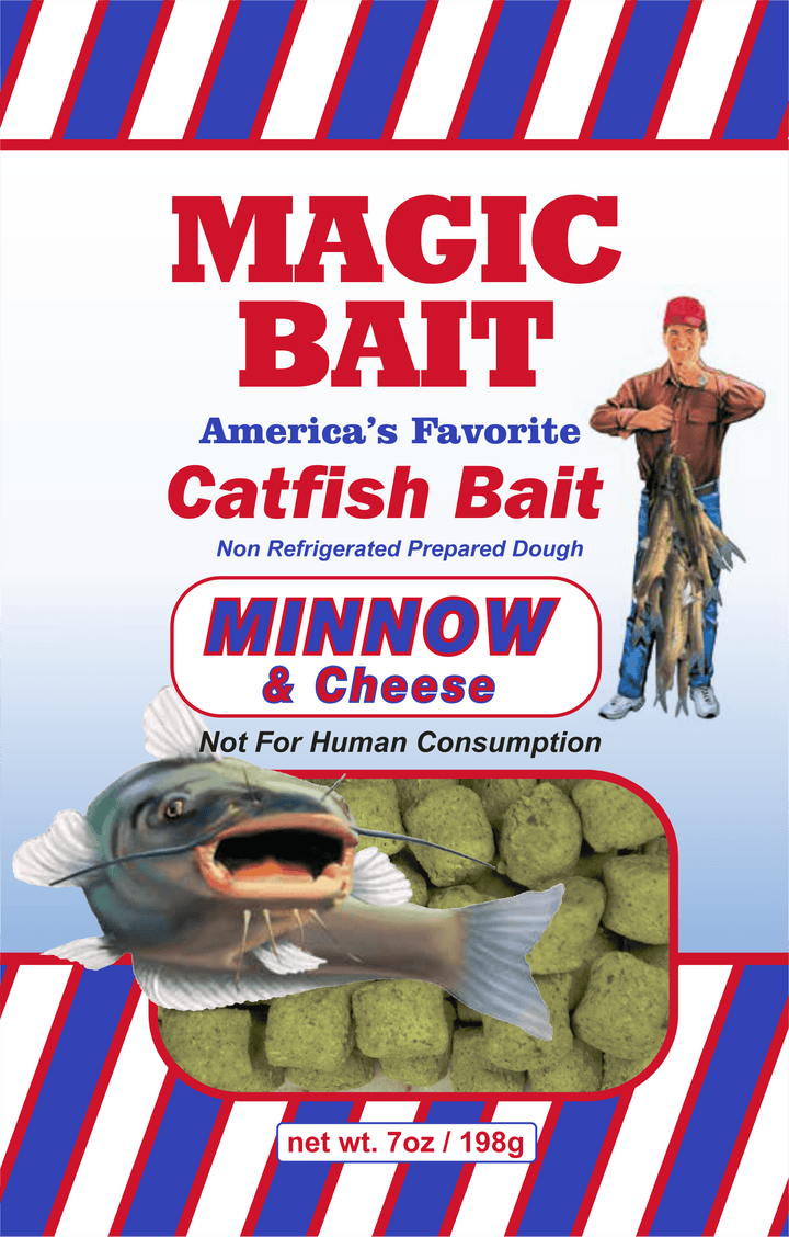 Magic Bait - Catfish Dough Bait 7oz Bag Attractant Magic Bait Minnow & Cheese 