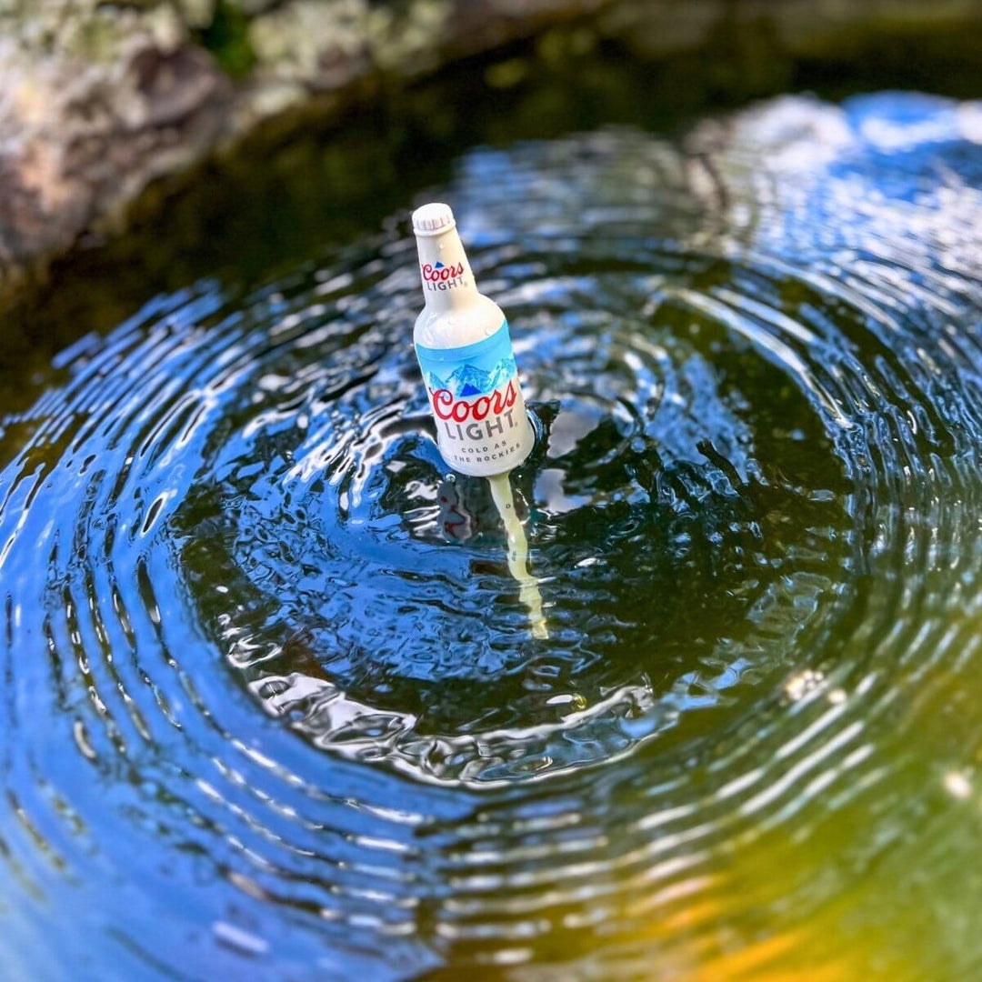 coors fishing pole from the 70s Bottle Bobbers