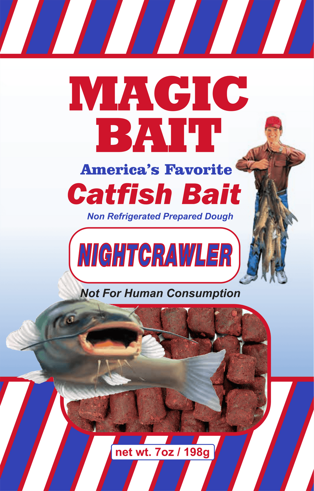 Magic Bait - Catfish Dough Bait 7oz Bag Attractant Magic Bait Nightcrawler 