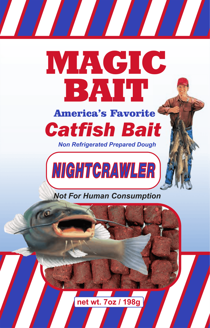 Magic Bait - Catfish Dough Bait 7oz Bag Attractant Magic Bait Nightcrawler 