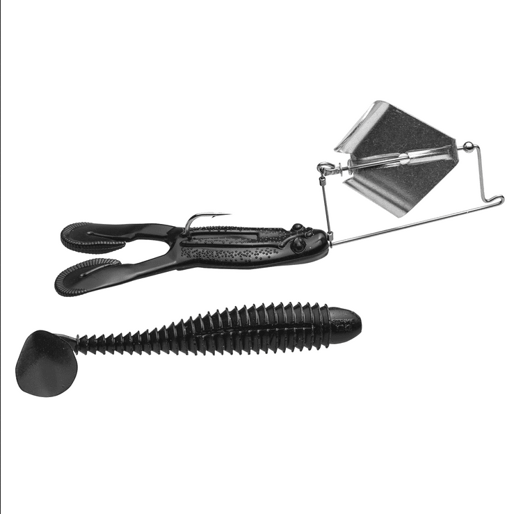 Skip'N Buzz Bait Lure Strike King Lure Company Black 