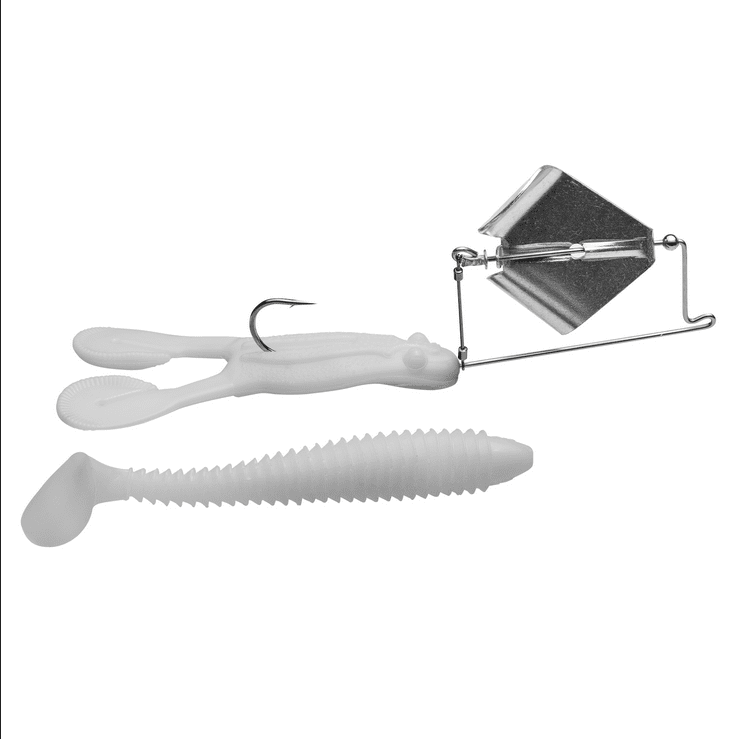 Skip'N Buzz Bait Lure Strike King Lure Company White 