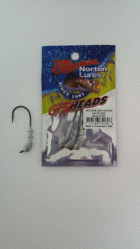 Norton GFX Cone Lock Jig Head Lure Norton Lures Inc. No Eyes Lead 1/16oz