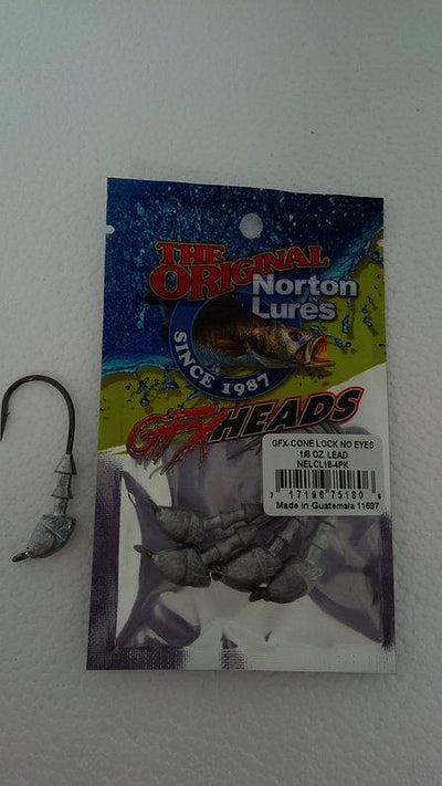 Norton GFX Cone Lock Jig Head Lure Norton Lures Inc. No Eyes Lead 1/4oz