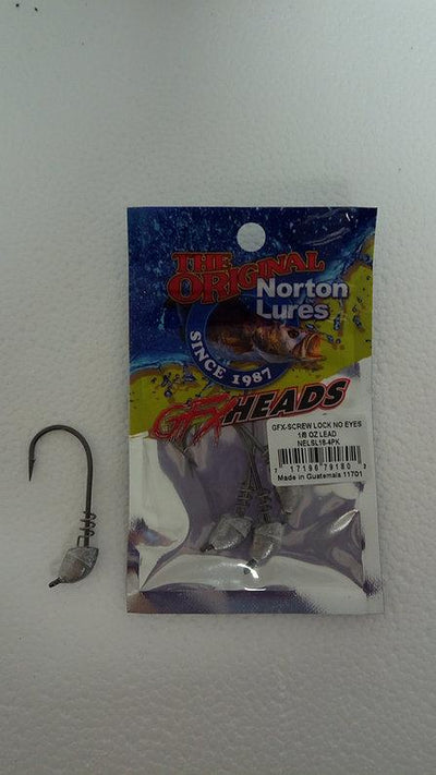 Norton GFX Screw Lock Jig Head Lure Norton Lures Inc. No Eyes Lead 1/8oz