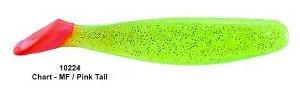 Hogie Major Minnow 6pk Hogie's Lure Company Chartreuse/Metal Flake/Pink Tail 