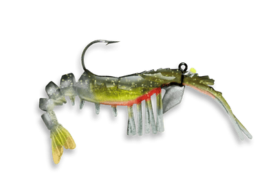 Vudu Shrimp - 2pk Egret Baits 3.25in - 1/4oz Green Hornet 