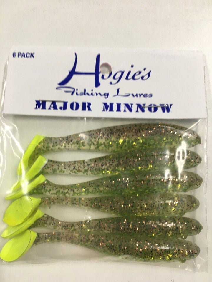 Hogie Major Minnow 6pk Hogie's Lure Company Copcar/Chartreuse 