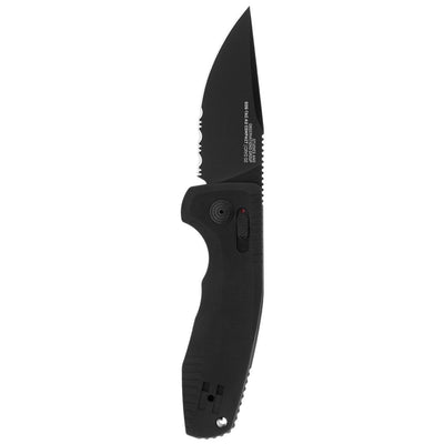 TAC AU Compact Tools SOG Specialty Knives & Tools Black Curved Partially Serrated