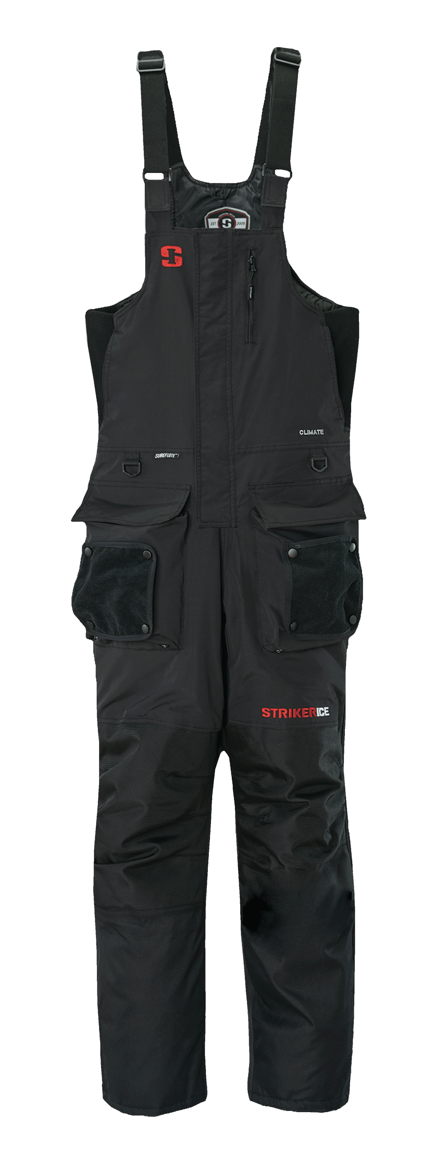 StrikerICE® Men's Climate Ice Fishing Bib Clothing Striker Black S 