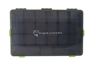 Evolution 3700 4-Latch Waterproof Tackle Tray Accessories Evolution Outdoor Green 