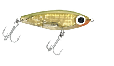 Paul Brown's Soft-Dine Suspending Twitchbait Lure Mirrolure Bayou Green Back Gold Insert 
