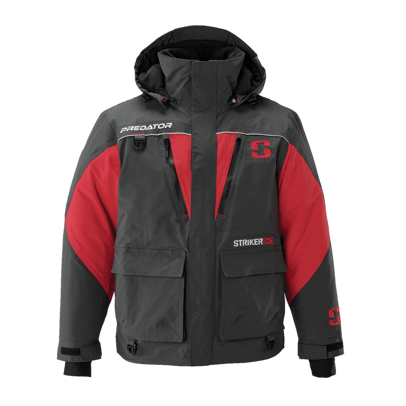 StrikerICE® Predator Jacket Clothing Striker Charcoal/Red S 