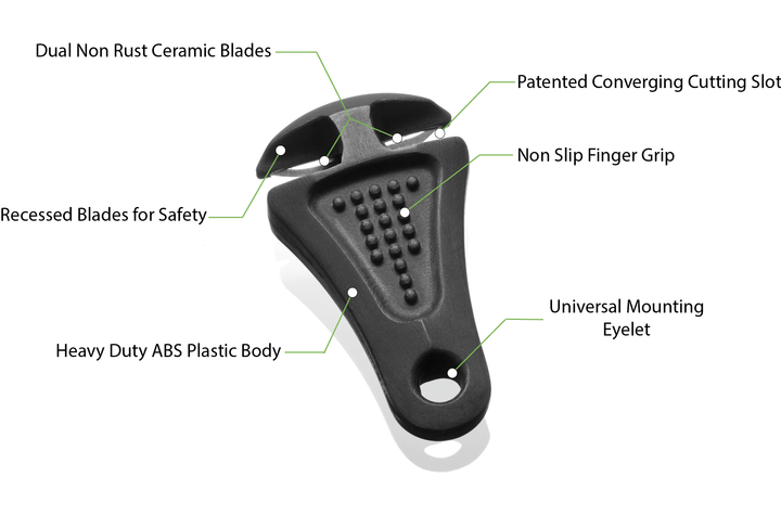 Line Cutterz Ceramic Blade Zipper Pull - Glow-in-the-Dark Zipper Pull Line Cutterz 