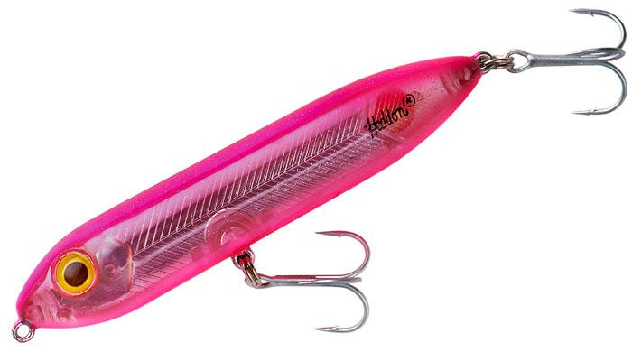 Heddon Super Spook Jr Heddon Lures 1/2oz Pink Silver Insert 