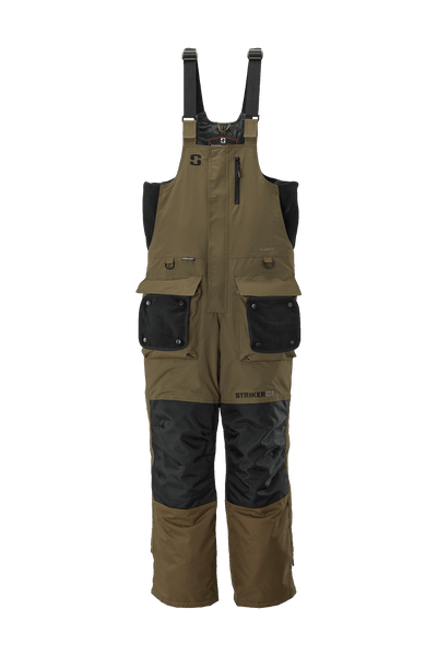 StrikerICE® Men's Climate Ice Fishing Bib Clothing Striker Dark Brown 2XL 