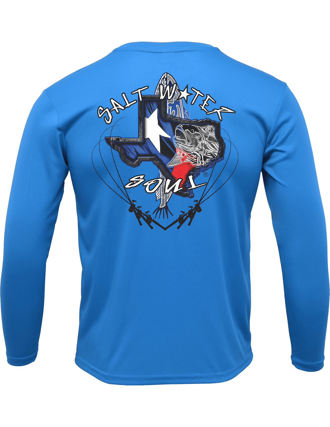 Saltwater Soul - Texas 6 Pack - Men's Performance Long-Sleeve Shirt Apparel Saltwater Soul 