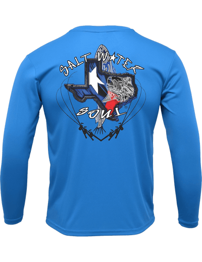 Saltwater Soul - Texas 6 Pack - Men's Performance Long-Sleeve Shirt Apparel Saltwater Soul 