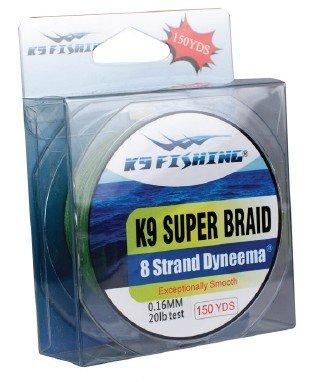 K9 - 8 Strand Super Braid - 150yd K9 Fishing Products, LLC. 