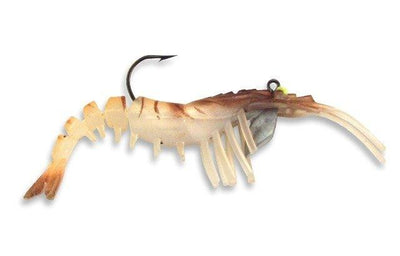 Vudu Shrimp - 2pk Egret Baits 3.25in - 1/4oz Brown 