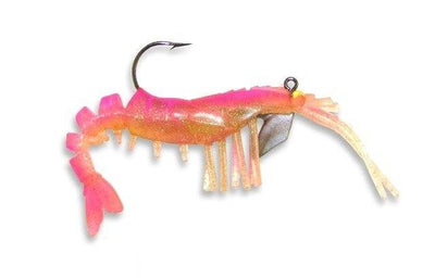 Vudu Shrimp - 2pk Lure Egret Baits 3.25in - 1/4oz Pink 