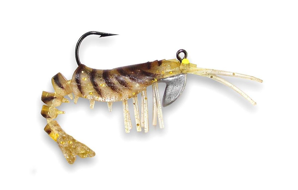 Vudu Shrimp - 2pk Egret Baits 3.25in - 1/4oz Golden Tiger 