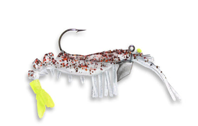 Vudu Shrimp - 2pk Egret Baits 3.25in - 1/4oz Cajun Pepper/Chartreuse Tail 