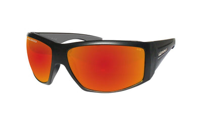 Bomber Polarized Floating Eyewear Bomber Ahi Bomb Matte Black Frame Red Mirror Polarized Safety Lens