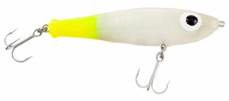 Paul Brown's Original Suspending Twitchbait Lure Mirrolure Glow Chartreuse Tail 
