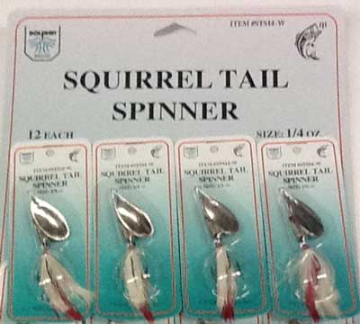 Squirrel Tail Spinners F.J. Neil 1/4oz White 