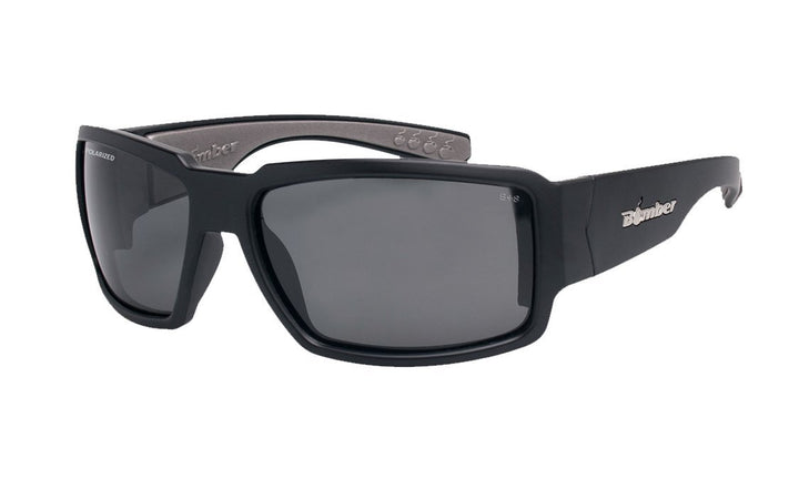 Bomber Polarized Floating Eyewear Bomber Boogie Bomb Matte Black Frame Smoke Polarized Safety Lens