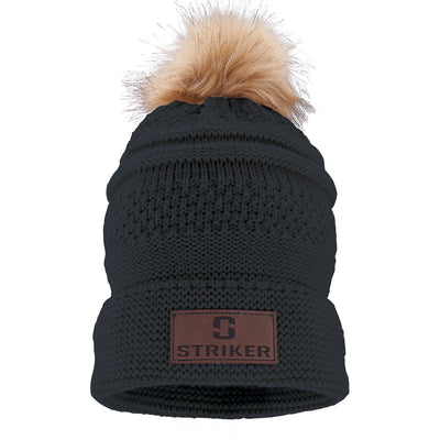 Striker® Women's Bemidji Fur Pom Hat Hats Striker Black 