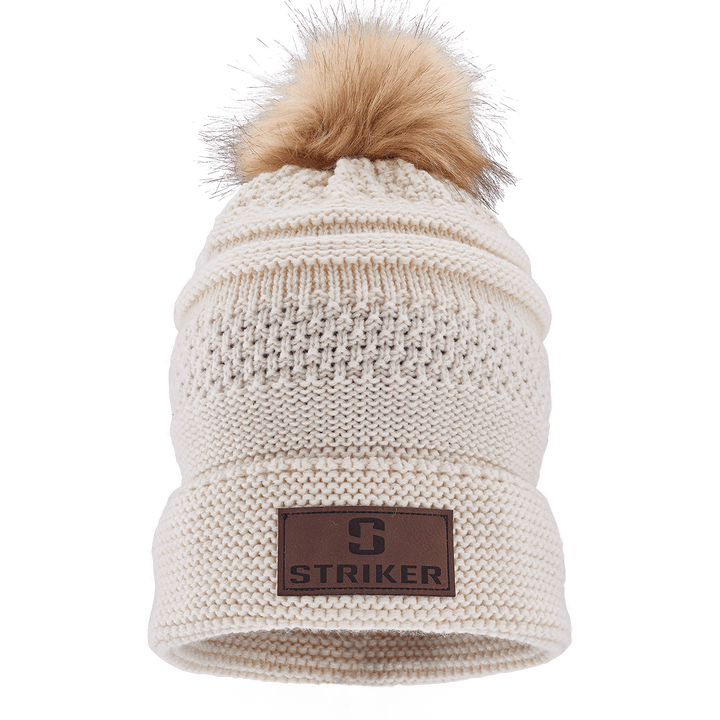 Striker® Women's Bemidji Fur Pom Hat Hats Striker Ivory 