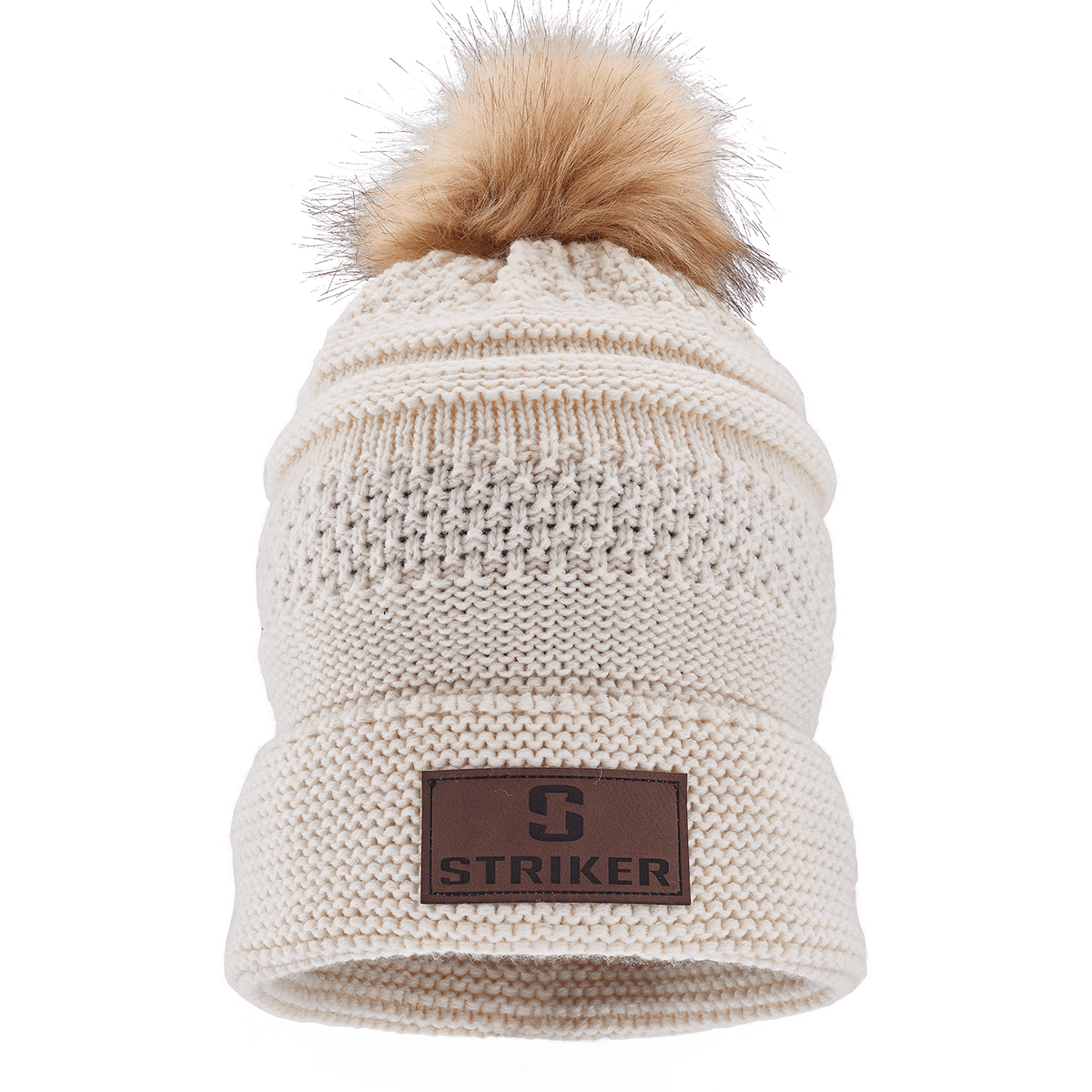 Striker® Women's Bemidji Fur Pom Hat Hats Striker Ivory 