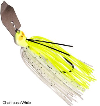 Z-Man - CrossEyeZ ChatterBait Lure Z-Man Fishing Products 3/8oz Chartreuse/White 