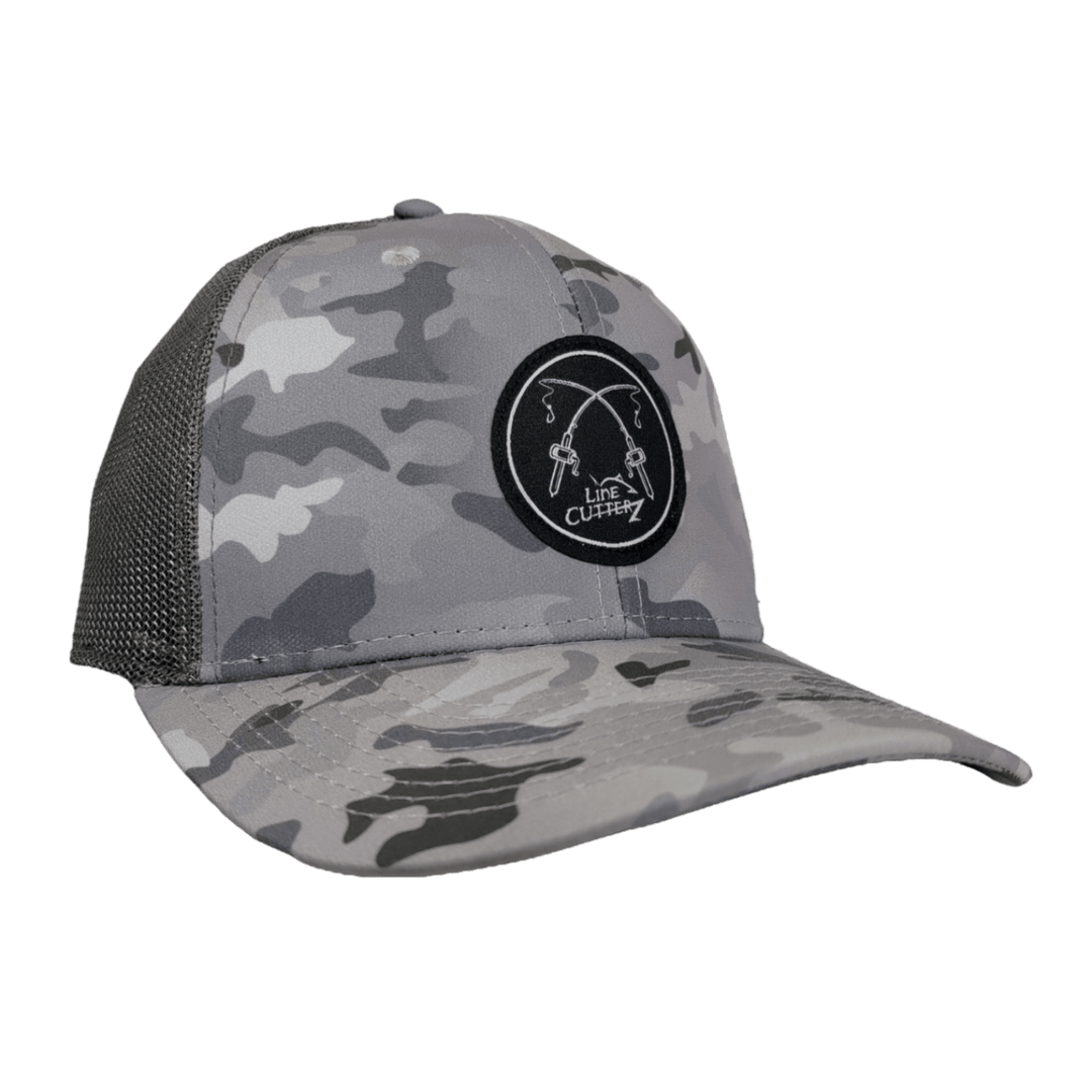 Line Cutterz Crossed Rods A-Flex Camouflage Hat Hats Line Cutterz 