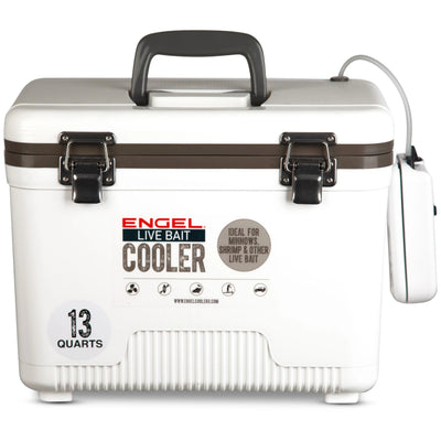 Engel® 13 Quart Live Bait Drybox/Cooler Coolers Engel Coolers White 