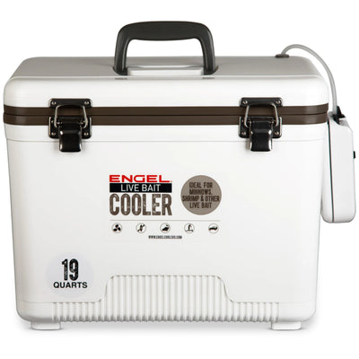 Engel® 19 Quart Live Bait Drybox/Cooler Coolers Engel Coolers White 